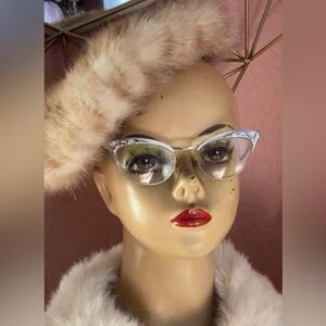 Vintage Silver Cat Eye Glasses